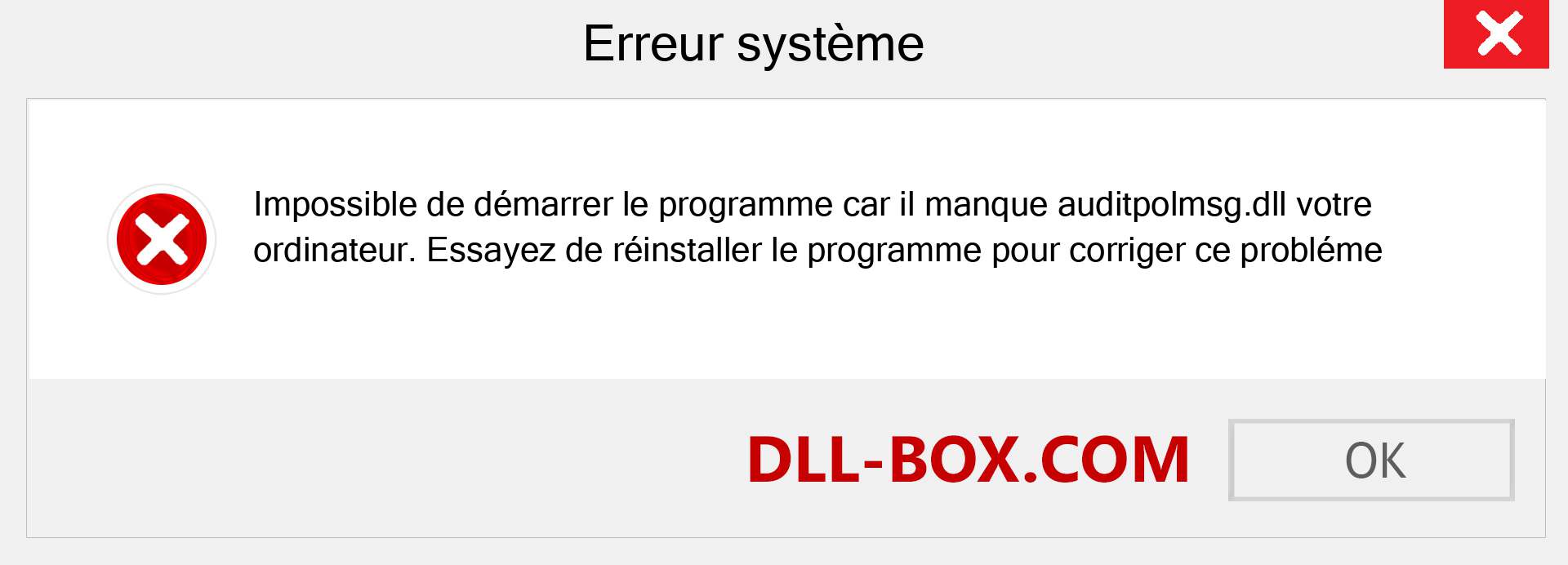 Le fichier auditpolmsg.dll est manquant ?. Télécharger pour Windows 7, 8, 10 - Correction de l'erreur manquante auditpolmsg dll sur Windows, photos, images